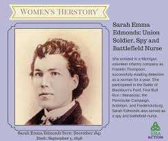 ERA Action Women's 'Herstory' ~ Honoring Sarah Emma Edmonds, Union soldier,  spy & nurse #WomensHerstory http://bit.ly/1zhuLBD