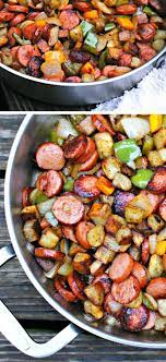 How To Make Kielbasa Pepper Onion And Potato Hash Good Taste Kelbasa Recipes Turkey Kielbasa Recipes Stuffed Peppers