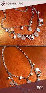 Silpada Sterling Silver Coin Necklace Scrolled Coin Shaped Discs Sterling Silver Circles And Freshwater Pe Silver Coin Necklace Silpada Jewelry Coin Necklace