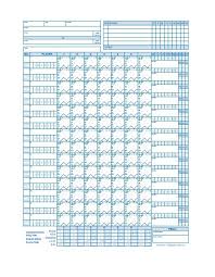 30 Printable Baseball Scoresheet Scorecard Templates