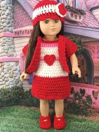 Crochet 18 inch doll clothes summer. Crochet Pattern 18 Valentine Outfit Adoring Doll Clothes Doll Clothes American Girl Crochet Doll Clothes Free Pattern Crochet Doll Clothes Patterns