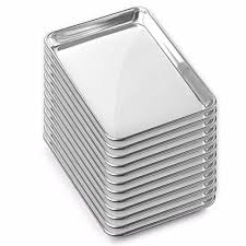 Gridmann 9 X 13 Commercial Grade Aluminium Cookie Sheet Baking Tray Jelly Roll Pan Quarter Sheet 12 Pans You Can Fin Jelly Roll Pan Bakeware Set Tray Bakes
