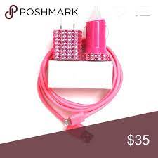 Glitz Glamour Hot Pink Iphonr Charger Pink Car Accessories Iphone Charger Iphone Light
