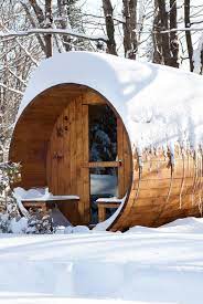 You Can Have Your Own Wine Barrel Sauna This Winter Awesome Product Design Barrel Sauna Outdoor Sauna Sauna Heater