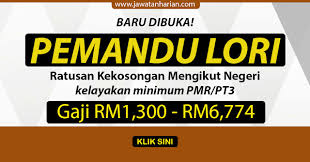 We present to provide latest jawatan kosong information available every day for free. Kerja Kosong Pemandu Lori Selangor Umpama K