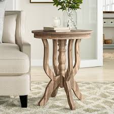 Birch Lane Coffee Tables And End Tables Darwin Solid Wood Pedestal Table With Images Wood Pedestal Pedestal Table Furniture