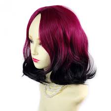 The balayage technique is one of the most popular ways to wear black and red hair, that we can attest to. Wiwigs Wiwigs Lovely Medium Bob Style Wig Light Wine Red Off Black Dip Dye Ombre Hair Uk