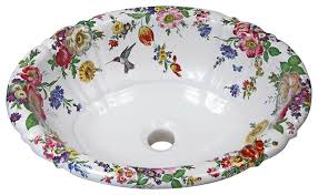 scented garden hand painted sink