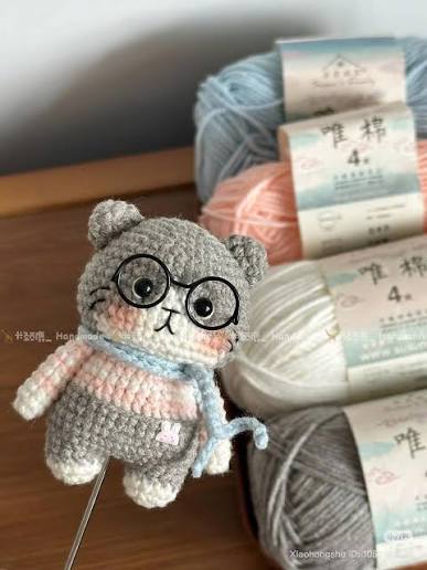 CHART MÓC MÈO CON ĐEO KÍNH 🐱😻 📝Nguyên liệu cần có: - Len Susan Family 4 - Kim móc: 2.0- 2.5mm Shop nguyên liệu handmade Aichi Why ☎️Hotline hỗ trợ: 0967357351