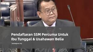 By admin on november 20, 2019november 21, 2019 in info. Skim Pendaftaran Perniagaan Percuma Ssm Untuk Ibu Tunggal Belia