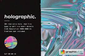 Holographic Foil Mock Up Template Free Download Vector Stock Image Photoshop Icon Holographic Foil Holographic Branding Mockups