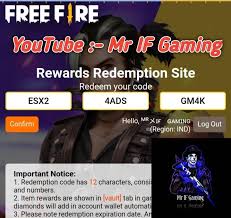 यहाँ लगभग सभी रीज़न के लिए free fire available होता हैं. Mr If Gaming Today Redeem Code Esx24adsgm4k Rewards Facebook