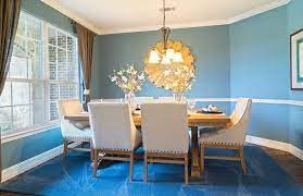 If you thought eclectic living rooms just had to be white, think again. Blue Dining Room Ideas For A Cool And Calm Atmosphere