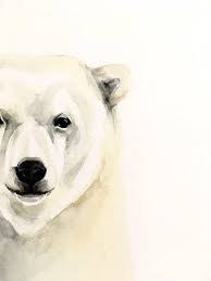 Polar Bear Watercolor Print Etsy In 2021 Bear Watercolor Bear Paintings Bear Face Drawing