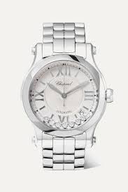 Chopard happy sport rose gold factory diamond watch ref:4183 lowest price ebay. Silver Happy Sport Automatic 36mm Stainless Steel And Diamond Watch Chopard Net A Porter