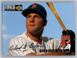 Rich Becker 1994 Collector's Choice Rookie Class Silver Signature #1 Twins