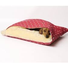 Snuggle Dog Bed In Dotty Raspberry Design Snuggle Dog Snuggle Dog Bed Dog Sleeping Bag