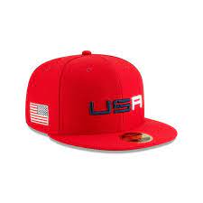 Ryder Cup Usa Scarlet 59fifty Fitted 3 Quarter Right View Ryder Cup New Era Cap New Era