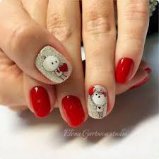 13 Hermosas Manicuras Con Esmalte Rojo Manoslindas Com Nail Designs Valentines Valentine Nail Art Valentines Nails
