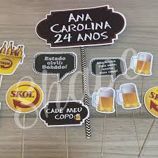 Topper Para Bolo Festa Boteco Elo7 Podendo assim ser papel sulfite, glossy ou offset. topper para bolo festa boteco elo7