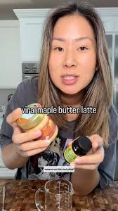 VIRAL MAPLE BUTTER LATTE, I already know I’m going to be looking forward to  this every morning ☀️ viral recipe from @lakenbrowning 💛, ingredients ⬇️:,  1 tsp maple butter, 1 tsp vanilla bean paste, ...