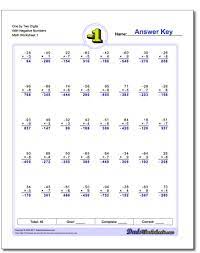 Free Math Worksheets For Negative Numbers Problems Https Www Dadsworksheets Com Works Multiplication Worksheets Math Fact Worksheets Multiplication Practice