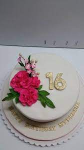 A 16th birthday is a big deal for a young adult; Simple And Elegant 16th Birthday Cake Cake By Saranya Cakesdecor
