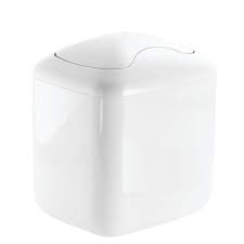 Great savings & free delivery / collection on many items. Mdesign Small Bathroom Bin With Swinging Hinged Lid High Quality Plastic Waste Paper Bin For Dressers Countertops Ideal As An Under Sink Bin For Disposing Of Bathroom Products White