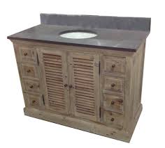 The style, constructed of solid hardwood, has two functional drawers and a porcelain sink and. Legion 48 Inch Rustic Single Sink Bathroom Vanity Wk1948 Marble Top