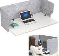 SAGIDAR Acustica Scrivania Divisori, Pannelli Isolamento Acustico,  Separatore per La Privacy Grigio, 60/80/100cm, Cubicle Panel Pieghevole,  Pannelli ...