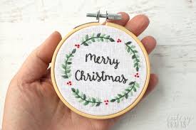 Katie bowlby katie bowlby is deputy managing editor, digital, at country living, where she covers gift guides, crafts, and tv shows like yellowstone. Merry Christmas Ornament Tutorial Free Christmas Embroidery Designs