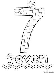 All coloring pages found here are believed to be in the public domain. Number Seven Coloring Page Artofit