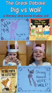 Winner Wednesday The Great Debate Pig Vs Wolf Three Little Pigs Little Pigs Literacy