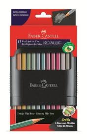 Caixa De Lapis De Cor Faber Castell Super Soft Lapis De Cor Metallic Com 13 Cores Coisas De Papelaria Lapis De Cor Coisas De Escola