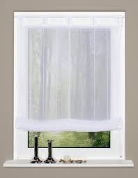 Curtains Blinds Raffrollo Rollo Schlaufen Weiss Transparent Mit Braunen Streifen 100x140cm Home Furniture Diy Omnitel Com Na