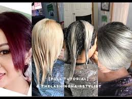 Full Tutorial How To Bleach Red Hair To Root Shadow Color Melt Ash Blonde Hair Youtube Red Hair No Bleach Red Hair To Silver Shadow Roots Hair