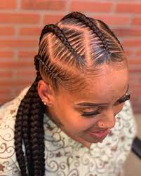 Dabraidway On Instagram 5 Zigzag Part Stitch Braids Feedinbraids Feedins Feedingbraids Hair Ponytail Styles Ponytail Styles Braided Hairstyles