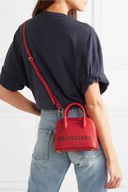 Rouge Sac A Main En Cuir Texture Imprime Ville Xxs Aj Balenciaga Bags Designer Balenciaga Bag Purses