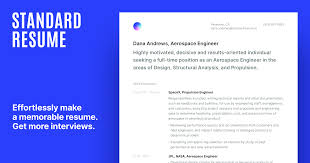 standard resume builder: make a modern