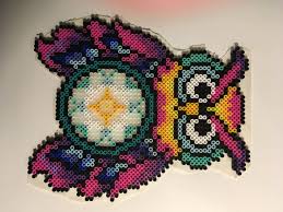 Owl Dream Catcher Made W Perler Beads Not My Entirely Original Design I Will Add A Separate Pin Of The Coordinating Feathers Soon Keywords Bugelperlen Bugel