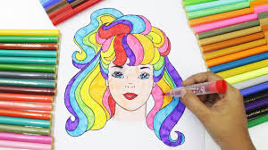 Welcome in free coloring pages site. Coloring Pages Barbie Rainbow Dash Hair Color Mlp Coloring Book Videos For Children Learning Colors Youtube
