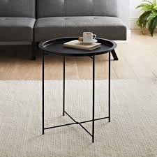 Tromso Tray Side Table Black Black Side Table Black Living Room Table Black End Tables