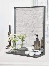 These tips and tricks will make this diy so easy. Industrial Metal Shelf Mirror Industrial Mirrors Metal Shelves Bathroom Mirror With Shelf