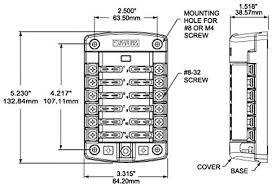 Blue sea systems 7721 fuse block mega / amg safety. Amazon Com Blue Sea Systems Fuse Block St Blade 12 Circuit 5034 Marine Fuse Box Sports Outdoors