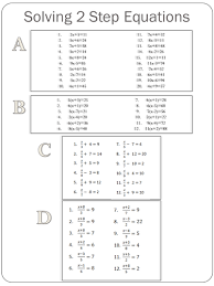 The intermediate level contains problems with negative and positive integers. Solving 2 Step Equations Teaching Resources