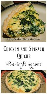 Chicken And Spinach Quiche Bakingbloggers Recipe Spinach Quiche Quiche Recipes Chicken Quiche