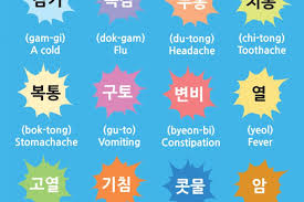 Korean Medical Vocabulary Symptoms Illnesses Learn Korean Learn Basic Korean Korean Language