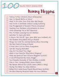 100 Mom Blog Ideas To Inspire You Today Blog Writing Tips Mom Blogs Blog Post Topics