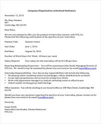 8 Internship Offer Letters Free Samples Examples Format Download Free Premium Templates