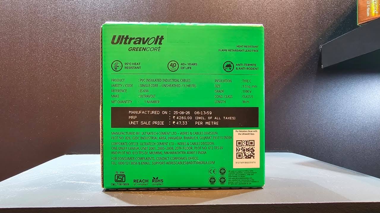 UltraVolt GREENCORE 6.0 sq. mm House Wire